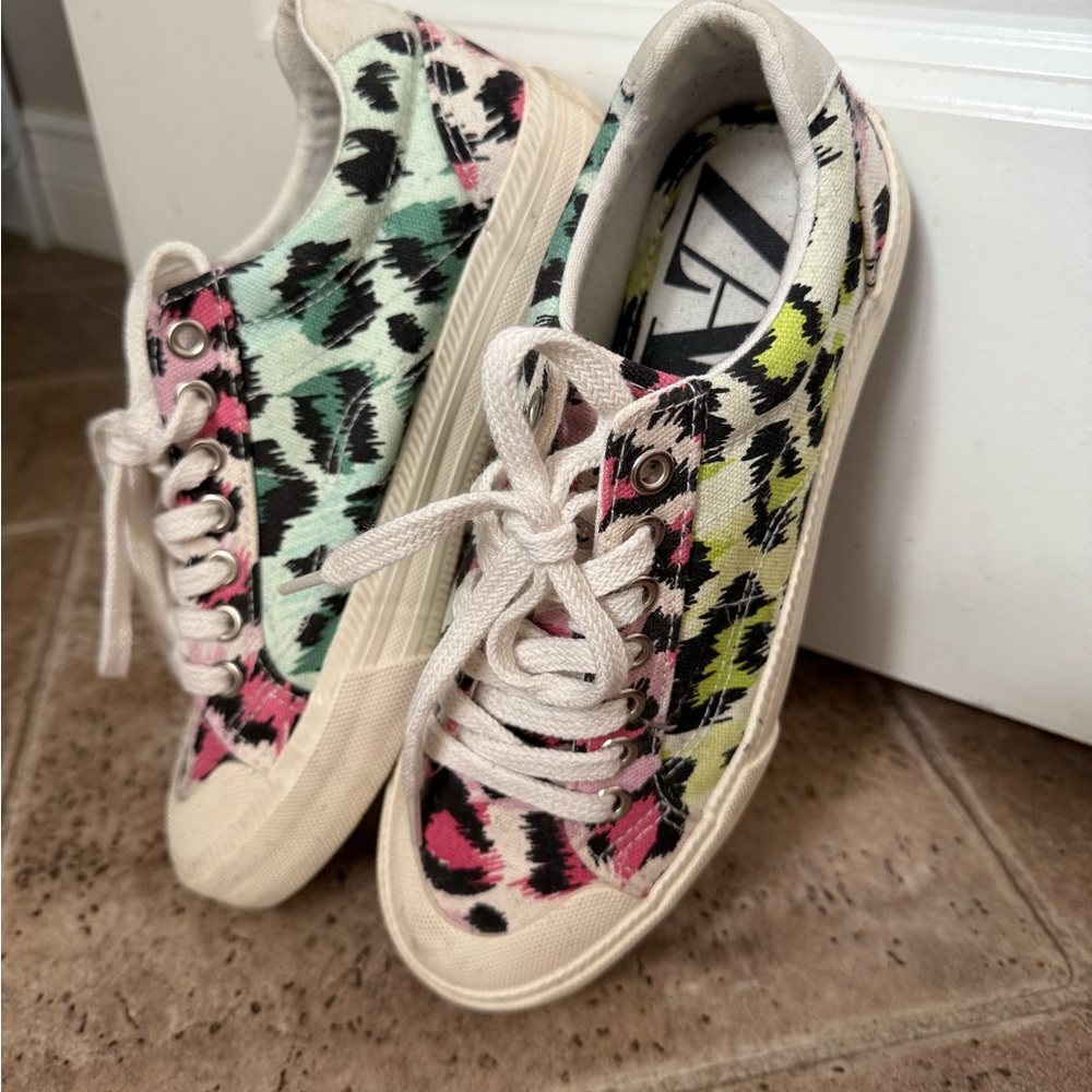 Zara neon leopard print Sneakers